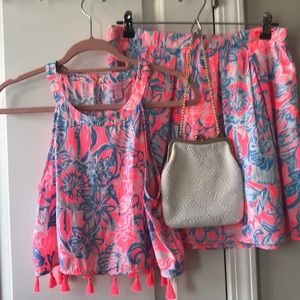 Lilly Pulitzer skirt set! Vibrant and fun! Size 6